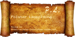 Polster Leopoldina névjegykártya